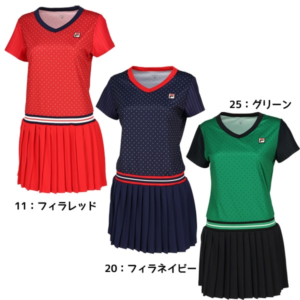FILA ワンピース　レディーステニスウェア　赤　レッド　花柄　☆ FILA ワンピース レディーステニスウェア 赤 レッド 花柄 ☆ フィラ