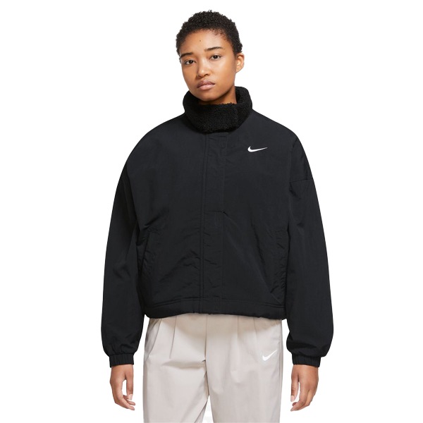 ナイキ ウィンドブレーカー レディース 防寒 裏フリース ブルゾンエッセンシャル ウーブン SHRPA LND ジャケット ブラック DQ6847-010