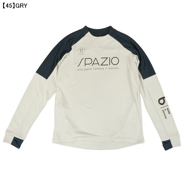 【ネコポス送料無料】 スパッツィオ Spazio 脇パネルミッドトレーニングトップ GE-1129 サッカー フットサル トレーニングウェア メンズ