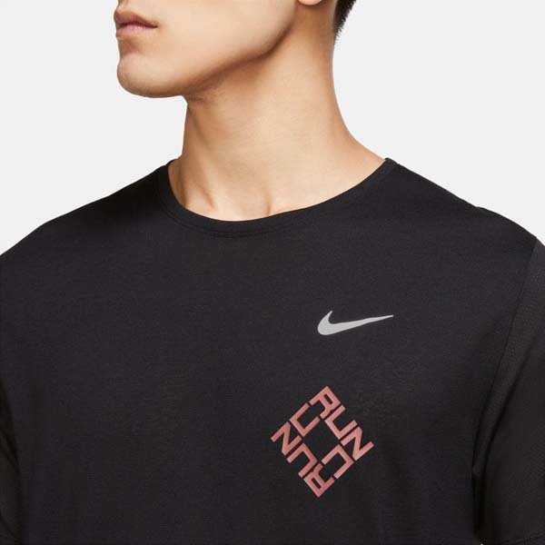 【ネコポス送料無料】ナイキ NIKE Ｔシャツ DRI-FIT マイラー ウインドランナー GX S/Sトップ CU6039-010 メンズ 半袖 ランニングウェア