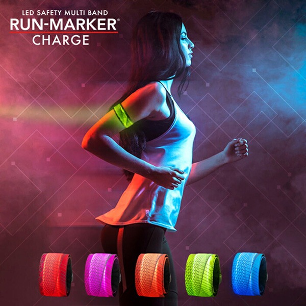 【ネコポス送料無料】 ハッピージョイント HAPPY JOINT 充電式 ランマーカー チャージ BN0001D05 ライト ジョギング ナイトラン ブルー