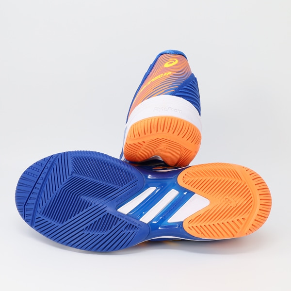 asics テニスシューズ 青 オレンジ テニス/ソフトテニス,テニスシューズ 一般の【即出荷】ソリューション