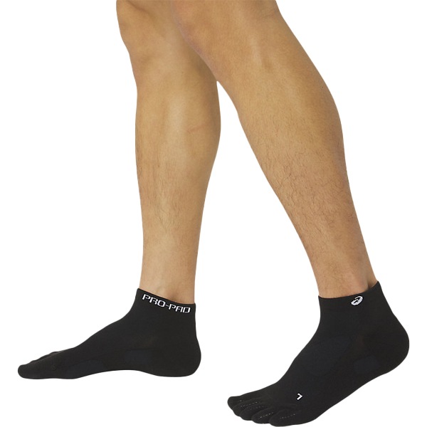 【ネコポス送料無料】アシックス asics 男女兼用 靴下 プロパッド 5本指 カラーソックス 滑り止め付き 3013A967