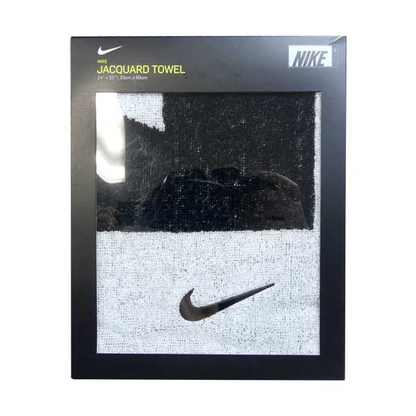 ナイキ NIKE ジャガード タオル ミディアム TW2521-036 スポーツタオル フェイスタオル ボックスタオル ブラック