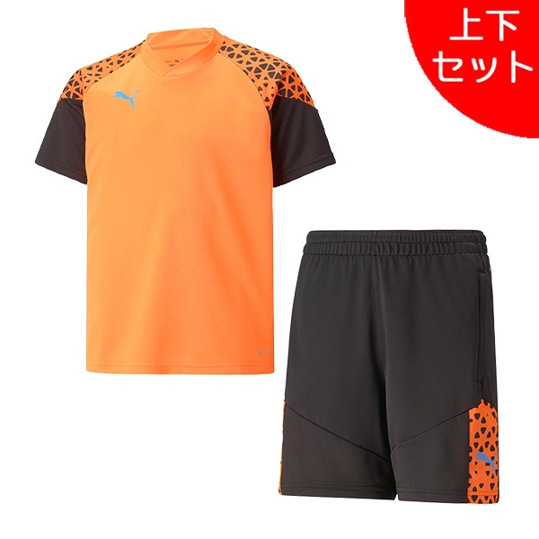 【上下セット】 【ジュニア】プーマ PUMA INDIVIDUALCUP トレーニング 半袖 シャツ ショーツ 上下 658682-658688 練習着 セット 子供用