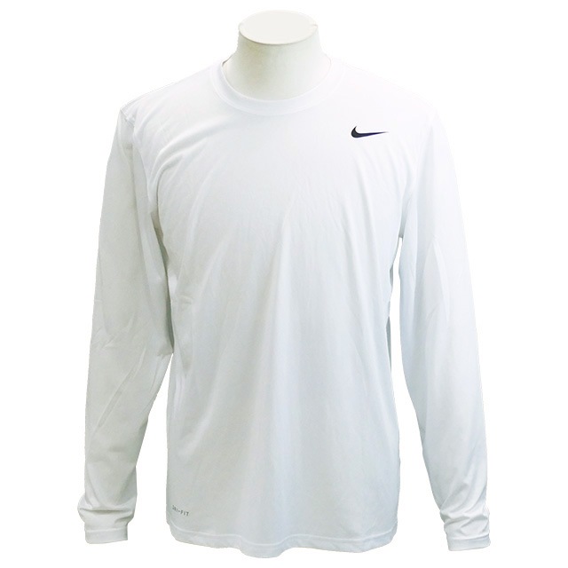 ナイキ NIKE DRI-FIT レジェンド L/S Tシャツ 718838-100 プラシャツ Tシャツ 練習着 長袖 吸汗速乾 ホワイト 白