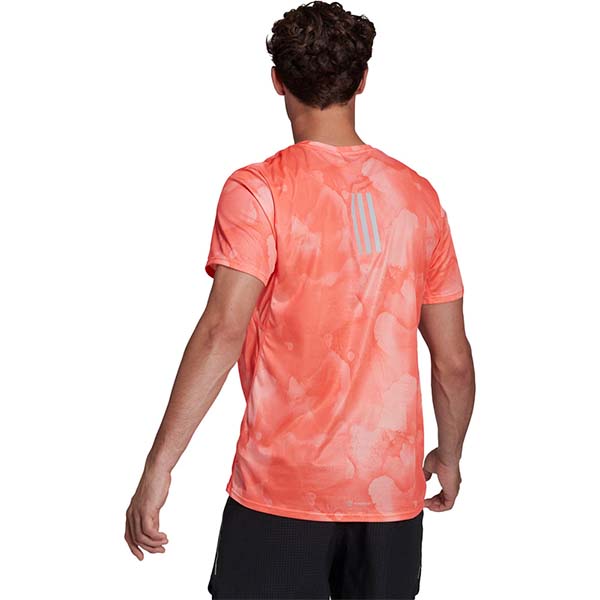新品 アディダス M トレイルランニング Tシャツ adidas アディダス オウン ザ ラン カモTシャツM 半袖(オレンジ