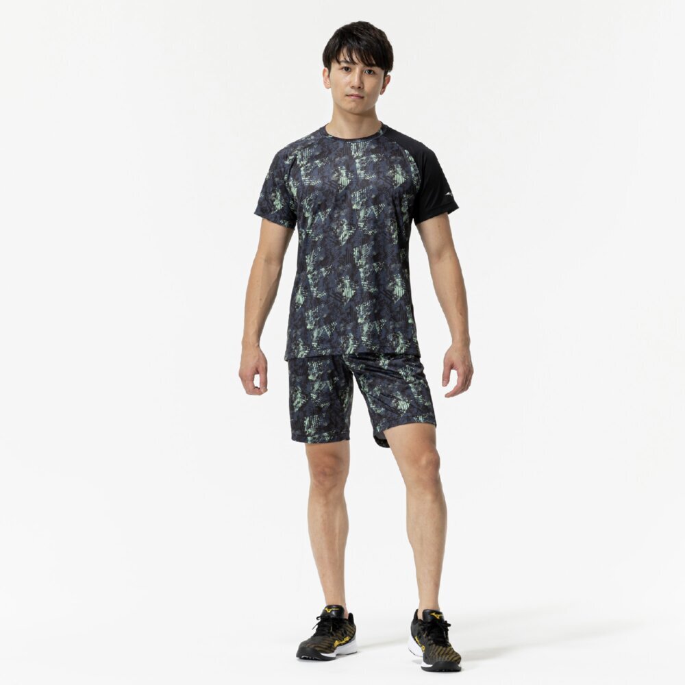 【ネコポス送料無料】ミズノ 野球 メンズ レディース グラフィック Tシャツ ベースボールシャツ 半袖 丸首 練習 12JACT5709
