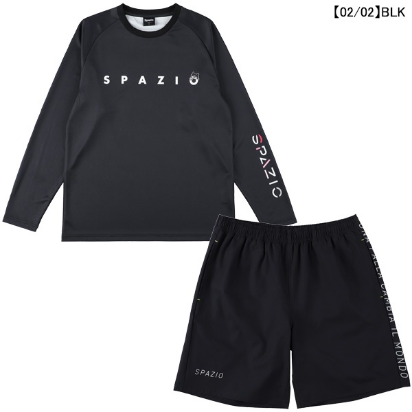 【上下セット】 スパッツィオ Spazio Pippoロングプラシャツ1 脇パネルプラパン2 上下 GE1139-GE1086 サッカー フットサル 練習着 メンズ