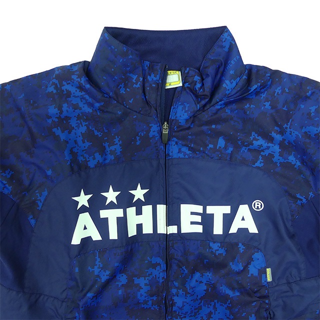 アスレタ ATHLETA 裏メッシュ 裏地付き ウインドジャケット 02339 トレーニングウェア ジャケット フルジップ 防風 練習着 移動着 メンズ