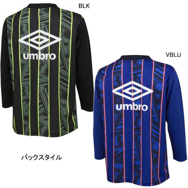 【ネコポス送料無料】【ジュニア】 アンブロ umbro THE THIRD グラフィック 長袖 プラクティスシャツ UUJWJB51 サッカー フットサル プラシャツ 練習着 子供用