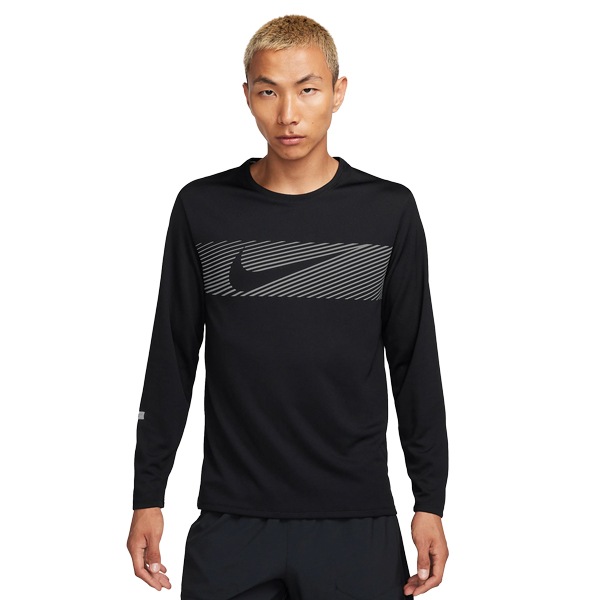 ナイキ NIKE Dri-FIT UV マイラー フラッシュ ロングスリーブ ランニングトップ メンズ 長袖 Tシャツ リフレクター FB8553-010