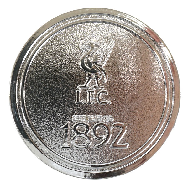 リバプール オフィシャル  合金 カー バッジ LIV_ALLOYCARBADGE 6×6cm 亜鉛製 シール サポーターグッズ