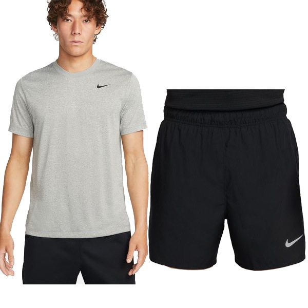ナイキ NIKE Dri-FIT フィットネス Tシャツ プラクティスシャツ 24SU DF チャレンジャー ショート 13cm 25SU 上下セット DX0990063-DV9364010