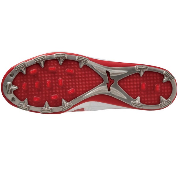 ミズノ MIZUNO 野球 ポイントスパイク 11GP2321-62 ライトレボバディー∞ ホワイト×レッド 3E