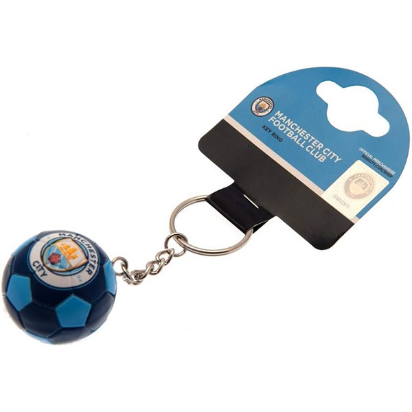 マンチェスターシティ オフィシャル  ボール型キーリング MNC_FOOTBALL_KEYRING 直径35mm サポーターグッズ キーホルダー ネイビー