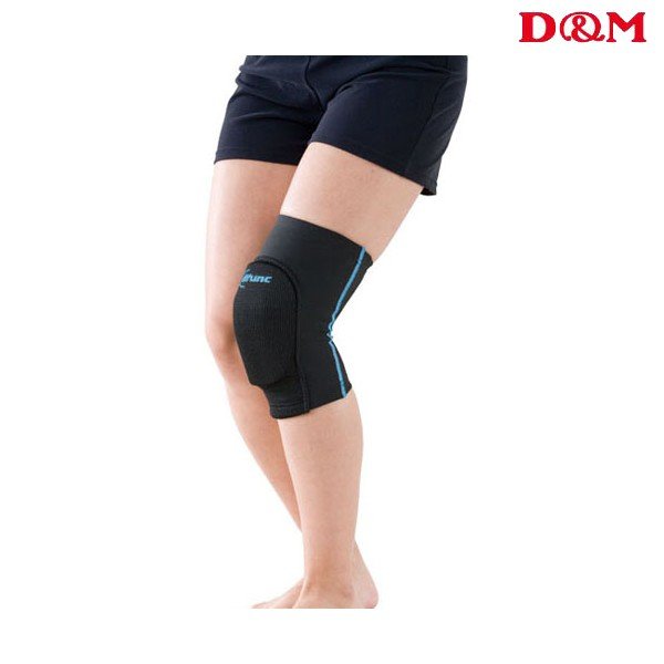【ネコポス送料無料】ディーエム D&M トリコットニーパッドターコイズ D811 ヒザ用サポーター バレーボール