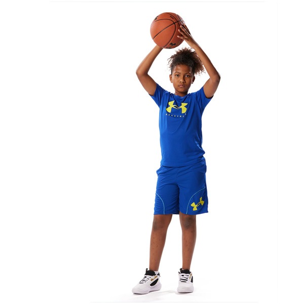 【ネコポス送料無料】アンダーアーマー UNDER ARMOUR 子供用 バスケットボール 半袖 UA テック ショートスリーブTシャツ ビッグロゴ キッズ ボーイズ 1378337