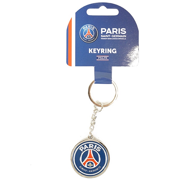 パリサンジェルマン オフィシャル  キーリング クレスト PSG_KEYRING キーホルダー エンブレム型 サポーターグッズ ネイビー
