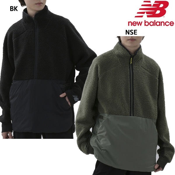 フリース ジャケット メンズ ニューバランス 撥水ジャケット シェルパアノラック MT13285 防寒ウインドブレーカー インナージャケット