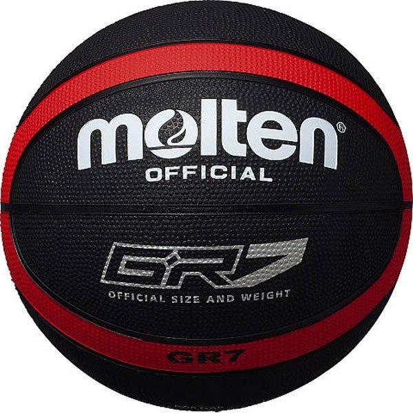 モルテン molten バスケットボール 7号球 屋外用 ゴムボール BGR7-KR ブラック×レッド