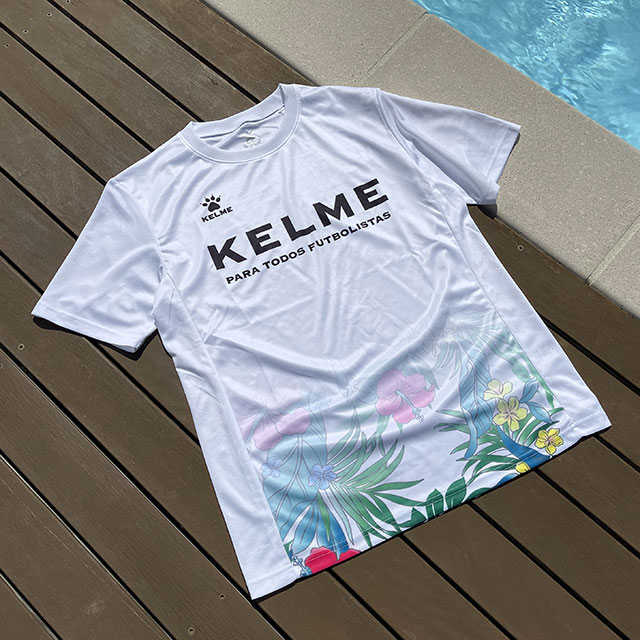 ケルメ KELME 別注 プラクティスシャツ TFK009 プラシャツ 半袖 Tシャツ 練習着 花柄 メンズ レディース 男女兼用