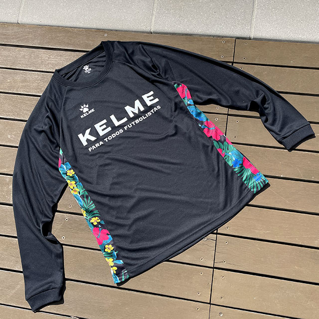 ケルメ KELME 別注 ロング プラクティスシャツ TFK009L プラシャツ 長袖 練習着 花柄 メンズ