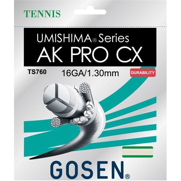 【ラケットと同時購入で張上げ加工サービス】ゴーセン 硬式 テニス ストリングス ガット ウミシマ AKプロCX16 TS760NA