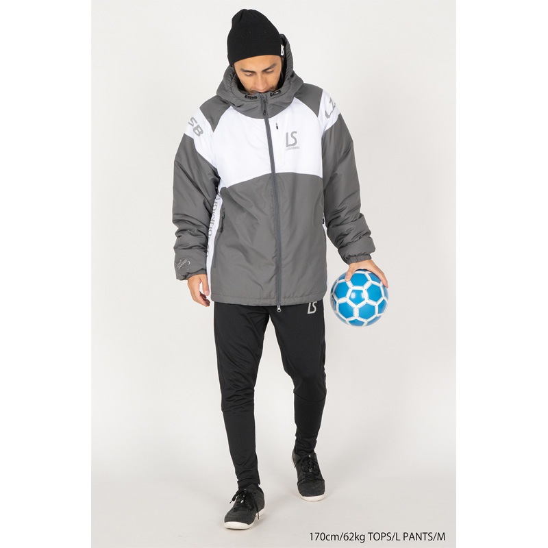 Luz ルースイソンブラ 中綿 ハーフコート グレー 150 ルースイソンブラ/LUZ e SOMBRA ジュニア中綿ハーフコート/CP HALF