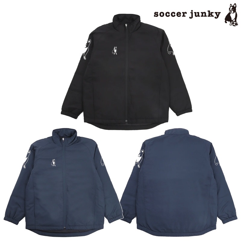 【美品】サッカージャンキー 中綿 昇華 ピステ ジャケット L 青 フルジップ 美品】サッカージャンキー 中綿 昇華 ピステ ジャケット L 青