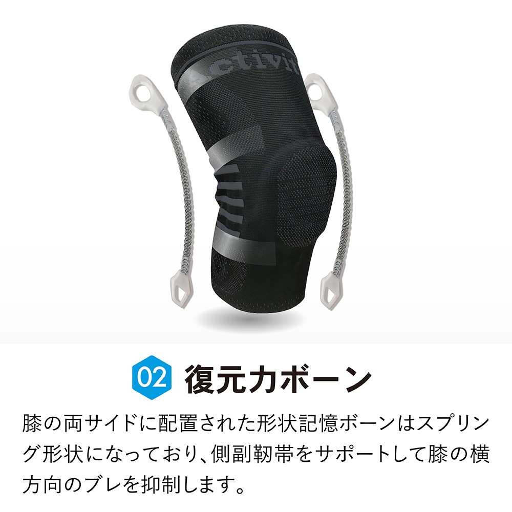 ひさ ひさ ひさ アクティバイタル/Activital 復元力ひざサポーター【NGU1004