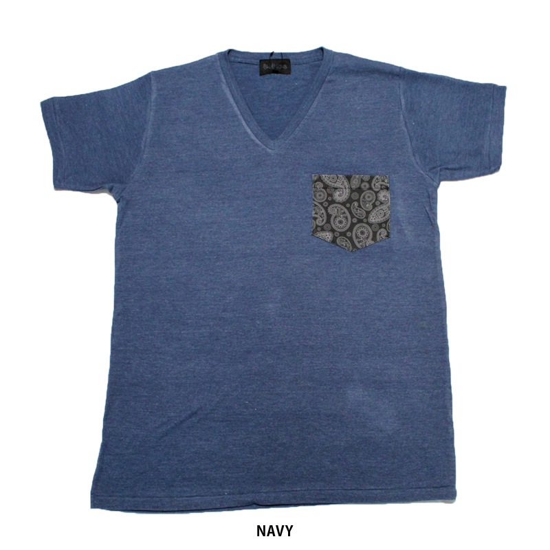 SKULLKICKS/�����륭�å��� PAISLLEY POCKET V-TEE ��SK14SS003��