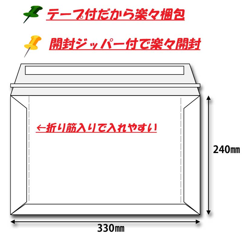 ydmページ二つ口配送1/2　コンガ大 厚紙封筒-角2サイズ 【50枚～】 クロネコDM便 クリックポスト用に