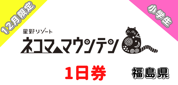 ネコママウンテン リフト券 1日券 ペア 星野リゾートネコマ