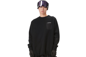 【TaoTech】Special Round Neck Sweatshirt ドロストトレーナー【ブラック】