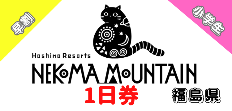 411 星野リゾート　ネコマ マウンテン 1日券【早割】【小学生】【ICカード】
