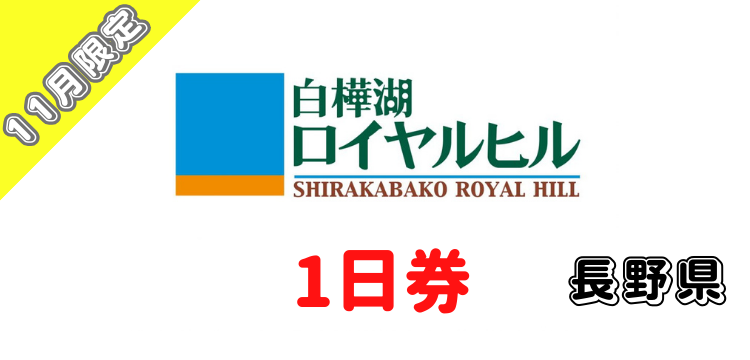 222 白樺湖ロイヤルヒル 1日券【11月限定価格】