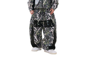 【BSRABBIT】2526 Kr Jagae Art Super Wide Ventilation Jogger パンツ【Green】