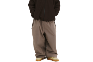 【BSRABBIT】2425 Logo Cotton Super Wide Ventilation パンツ【Brown】