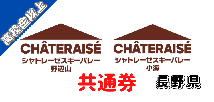 166 シャトレーゼスキーバレー野辺山・シャトレーゼスキーバレー小海1日券【共通】【高校生以上】