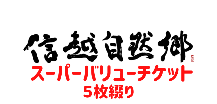 348 信越自然郷スーパーバリューチケット【共通】【5枚綴り】