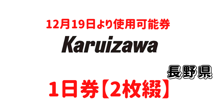 322 軽井沢プリンスホテルスキー場1日券【2回券】