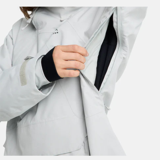 【BURTON】2526 ウィメンズ リザーブ 2レイヤー アノラックジャケット【Gray Cloud】