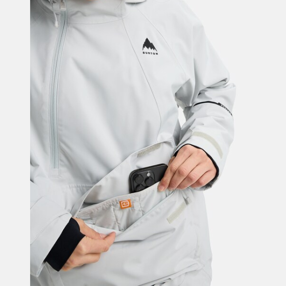 【BURTON】2526 ウィメンズ リザーブ 2レイヤー アノラックジャケット【Gray Cloud】