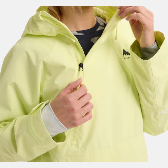 【BURTON】2526 ウィメンズ リザーブ 2レイヤー アノラックジャケット【Yellow Green】