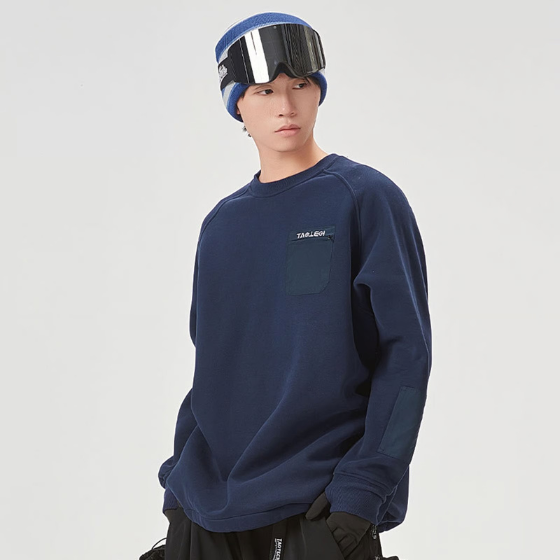 【TaoTech】Special Round Neck Sweatshirt ドロストトレーナー【ネイビー】