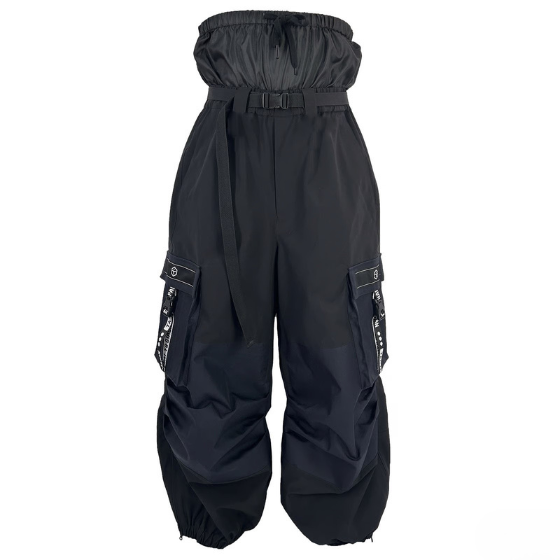 【TaoTech】2L Loose Overalls Snowboard Pants スノーパンツ【ブラック】