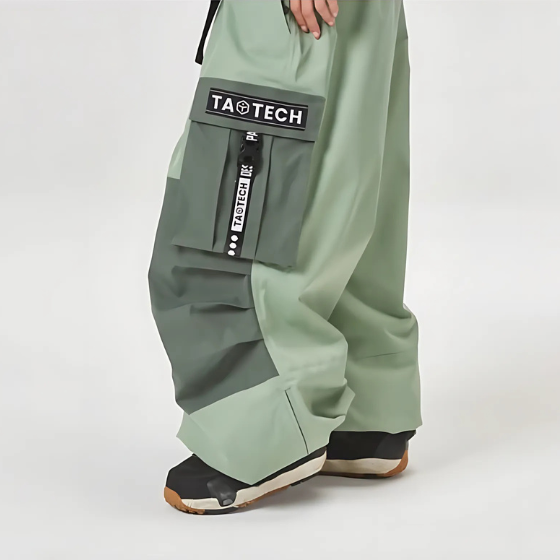 【TaoTech】2L Loose Overalls Snowboard Pants スノーパンツ【ブラック】