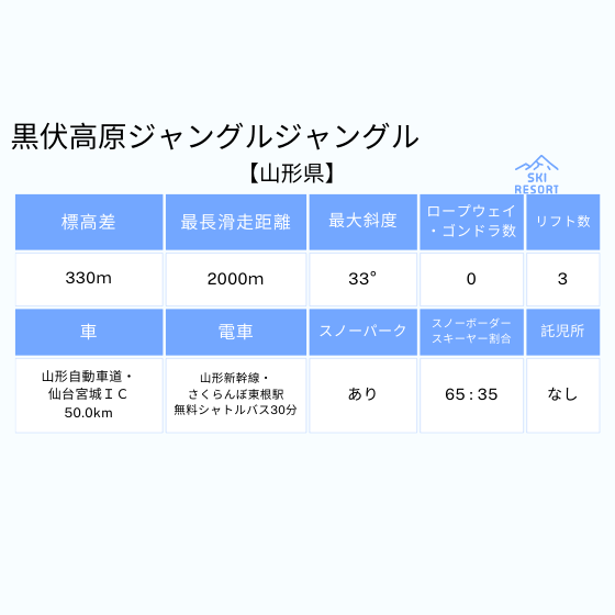 262 黒伏高原スノーパーク ジャングルジャングル 1日券【10月限定価格
