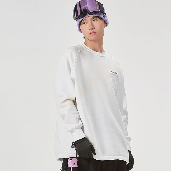 【TaoTech】Special Round Neck Sweatshirt ドロストトレーナー【ホワイト】
